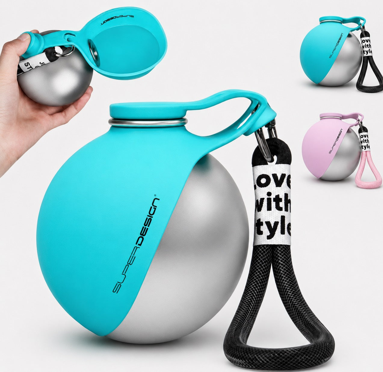 borraccia cani portatile 2 in 1